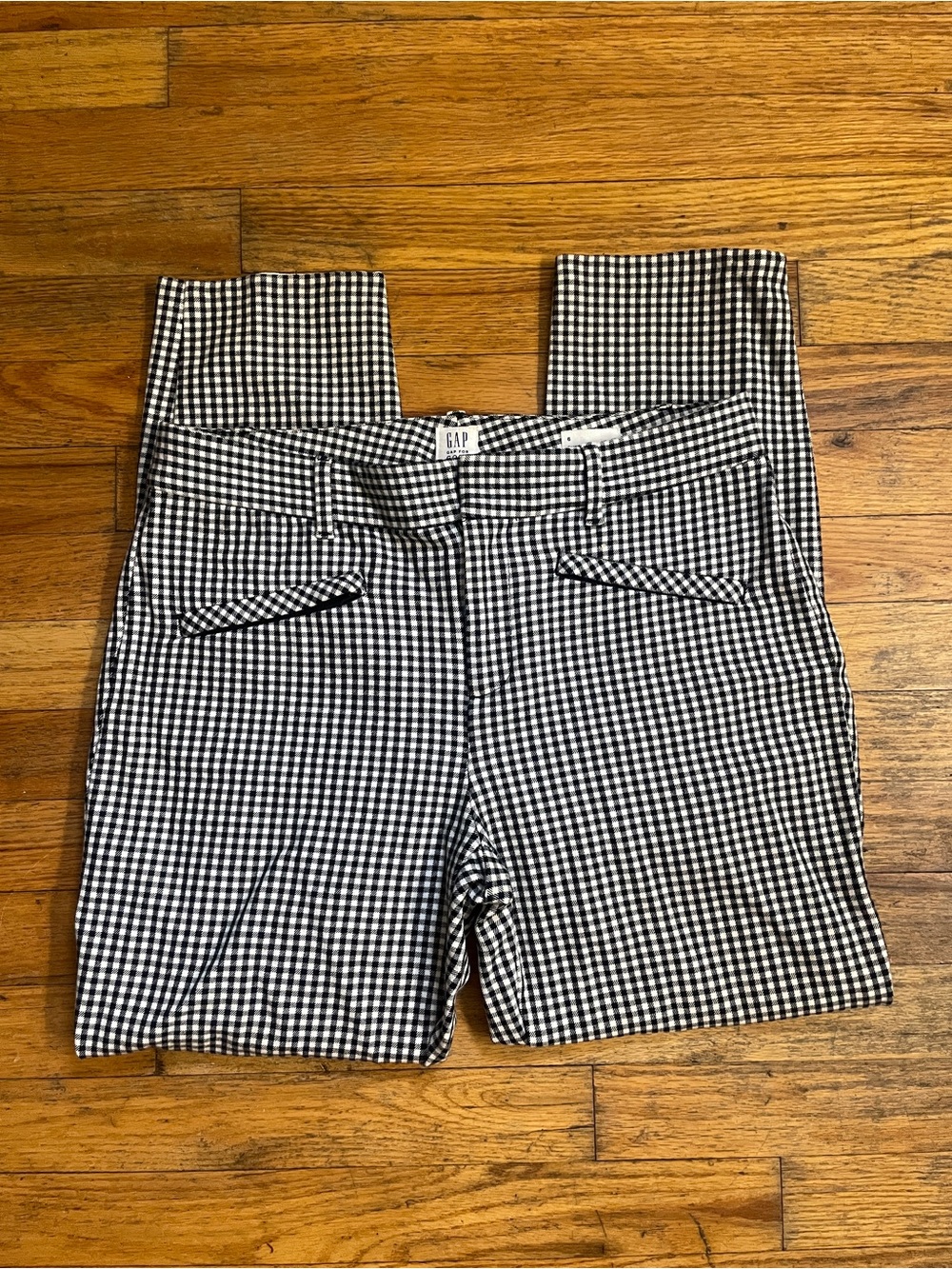 GAP Black and White Curvy Skinny Ankle Pants
